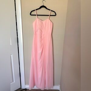 JJs House A-line Floor-Length Chiffon Bridesmaid Dress With Ruffle